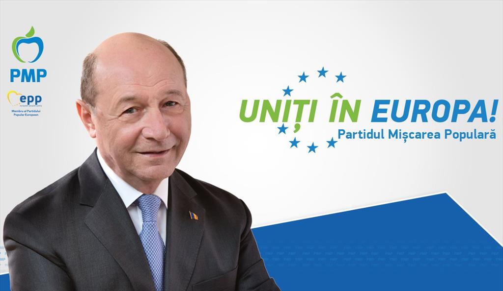 Traian Băsescu deschide lista PMP pentru Parlamentul European: 