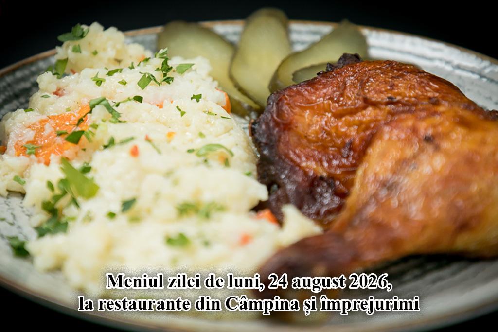 Luni, 17 august 2026. Meniul zilei la restaurante din Câmpina și împrejurimi