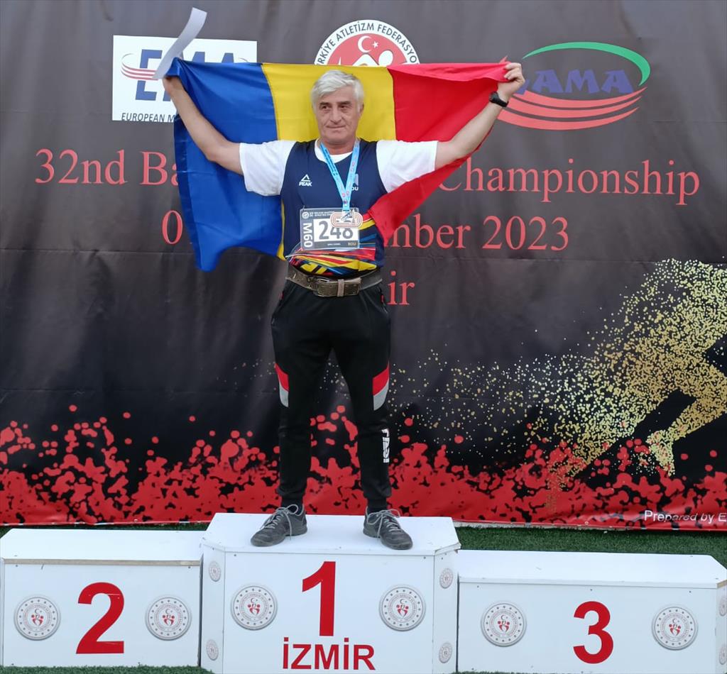 Viorel Savu, noi medalii în Turcia, la Balcaniada de atletism pentru veterani