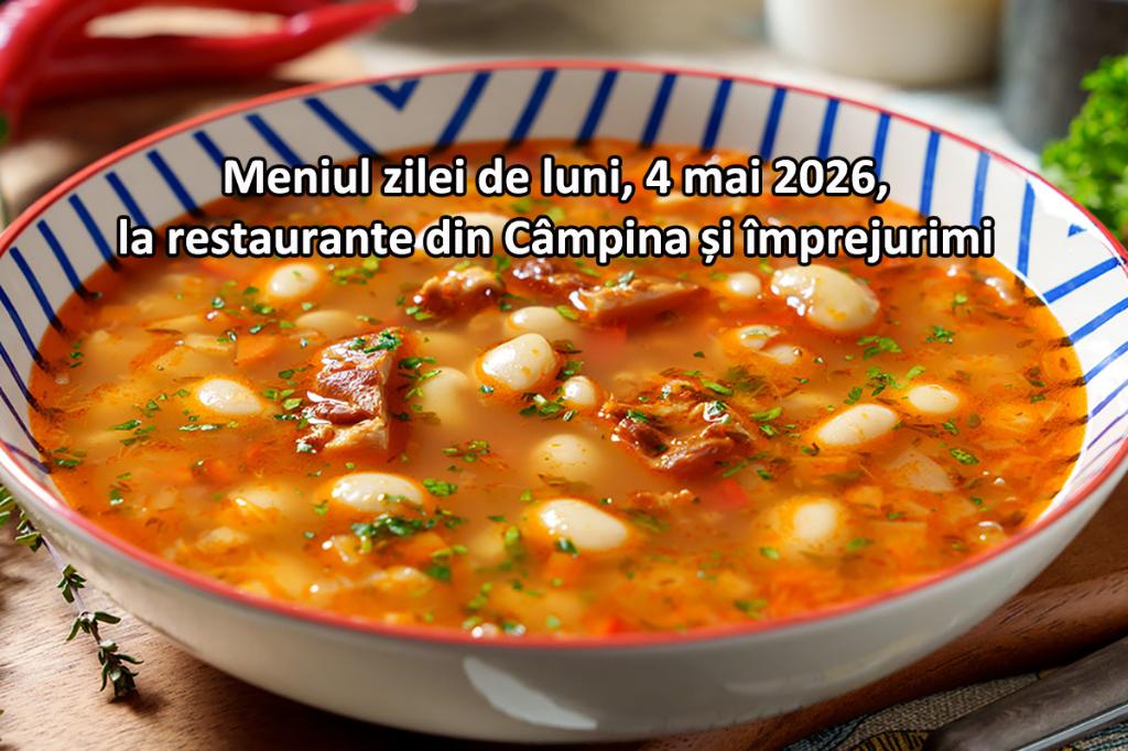 Luni, 4 mai 2026. Meniul zilei la restaurante din Câmpina și împrejurimi