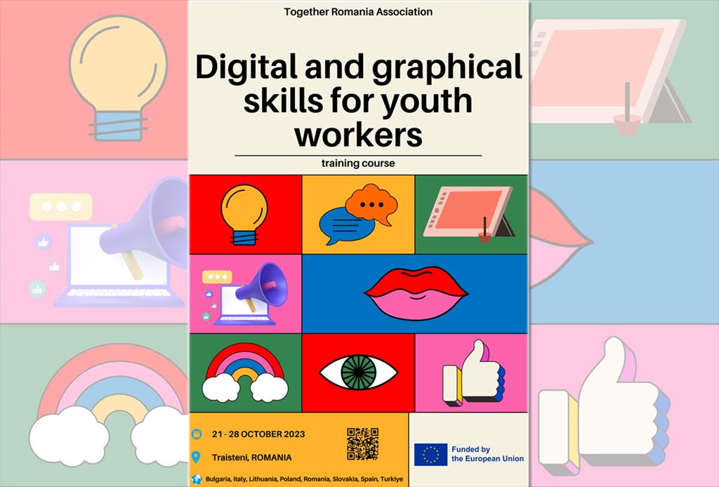 Curs de facilitare grafică și digitală pentru tineri, un proiect Erasmus+ la Valea Doftanei