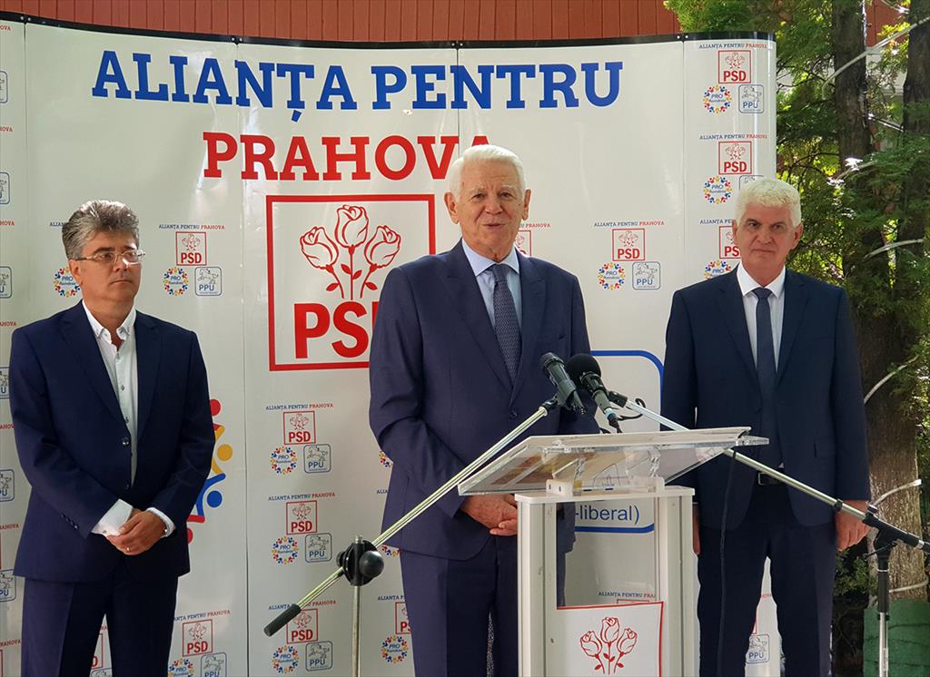 Teodor Meleșcanu a venit la Câmpina pentru a susține candidatul PSD-ProRomânia-PPU (S-L) la Primărie, Nicolae Moisescu