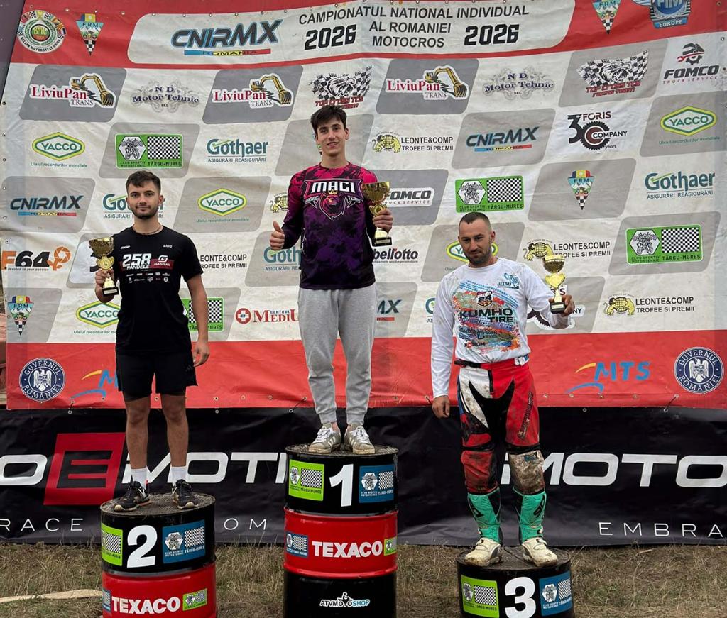 Motocros. Clasare pe podium pentru Lido Câmpina în etapa de la Ungheni - Mureș