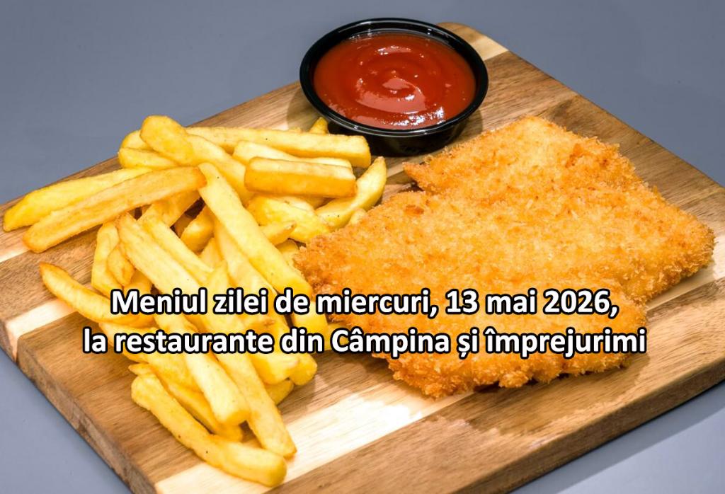 Miercuri, 13 mai 2026. Meniul zilei la restaurante din Câmpina și împrejurimi