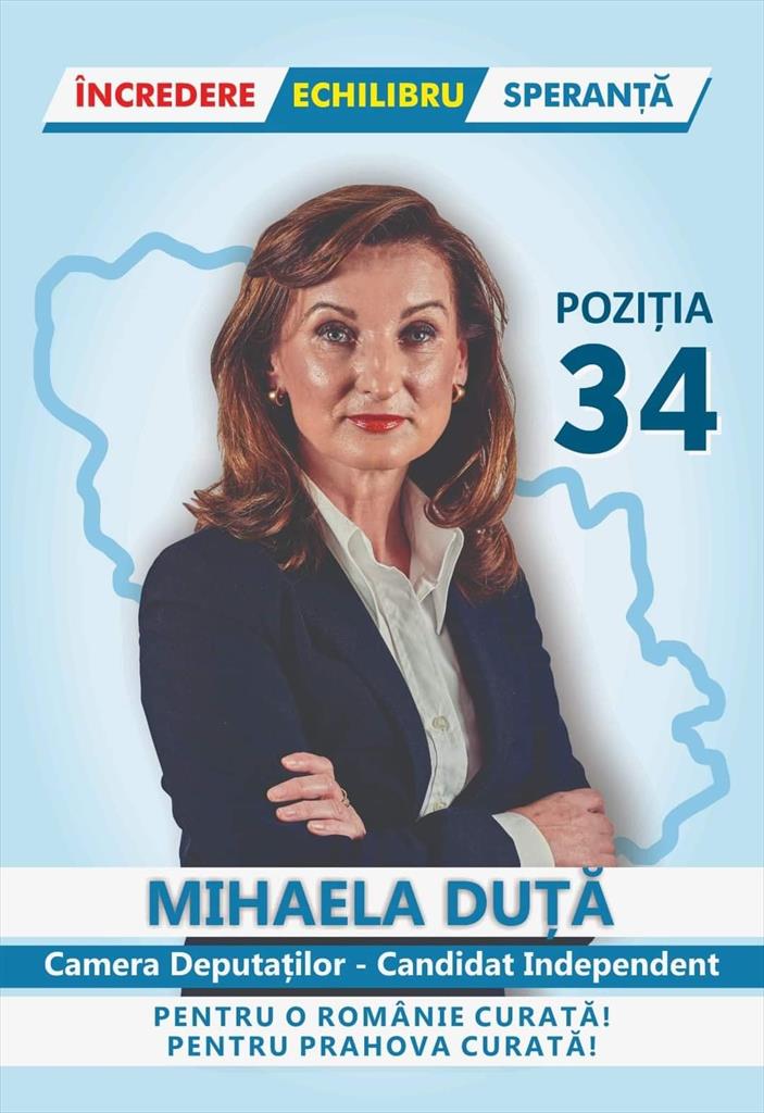 Maria Mihaela Duță, candidat independent la Camera Deputaților. Soluții pentru un sistem de educație european
