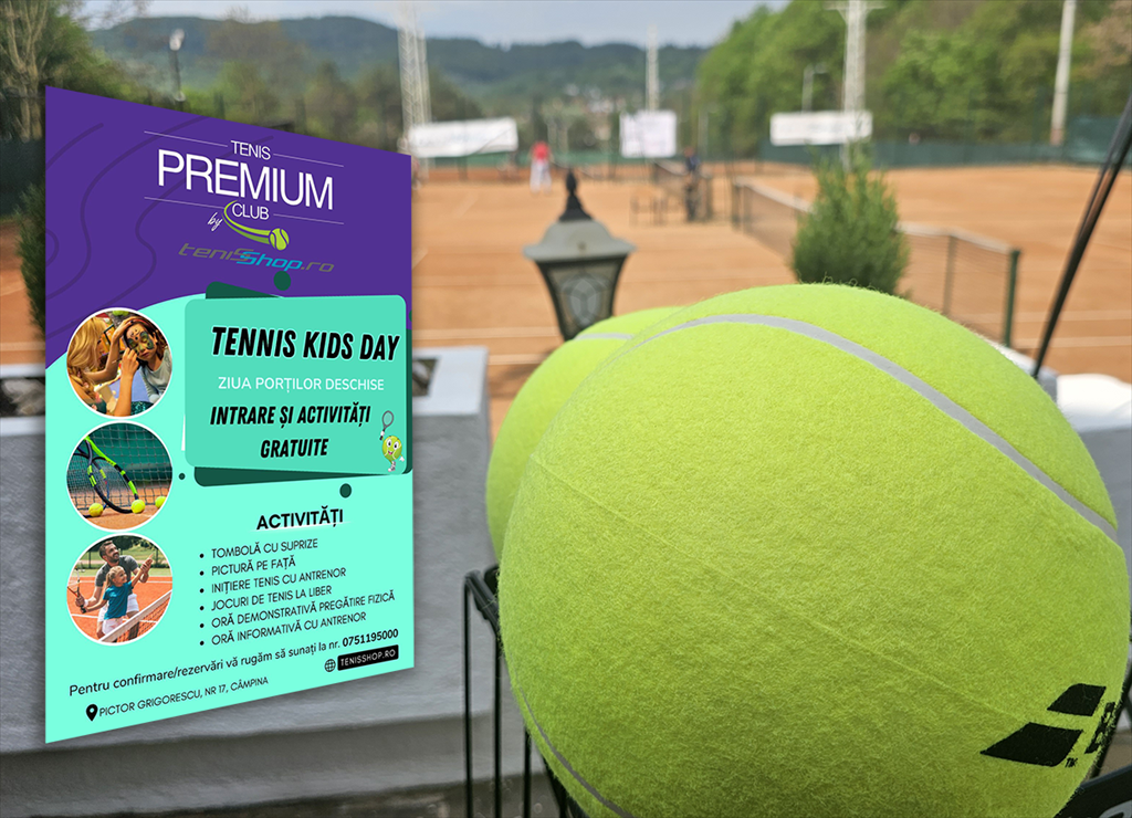 1 Iunie - ziua porților deschise pentru copii la Tenis Premium Club Câmpina