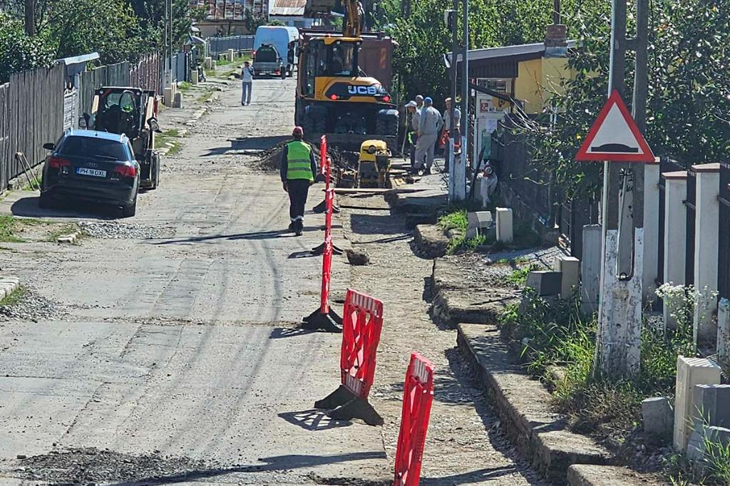 Așteptarea oamenilor de pe Strada Dealului se apropie de final. Ritm mai intens la lucrările de apă și canalizare din Câmpina