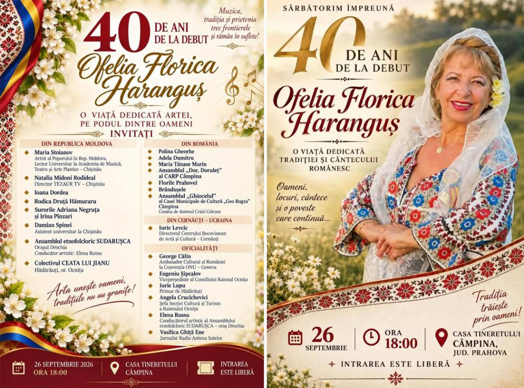 Concert aniversar Ofelia Hărănguș, 40 ani de la debut