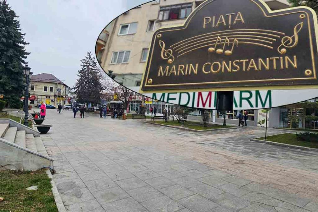 A fost montată plăcuță care atestă existența Pieței „Marin Constantin” în centrul Câmpinei
