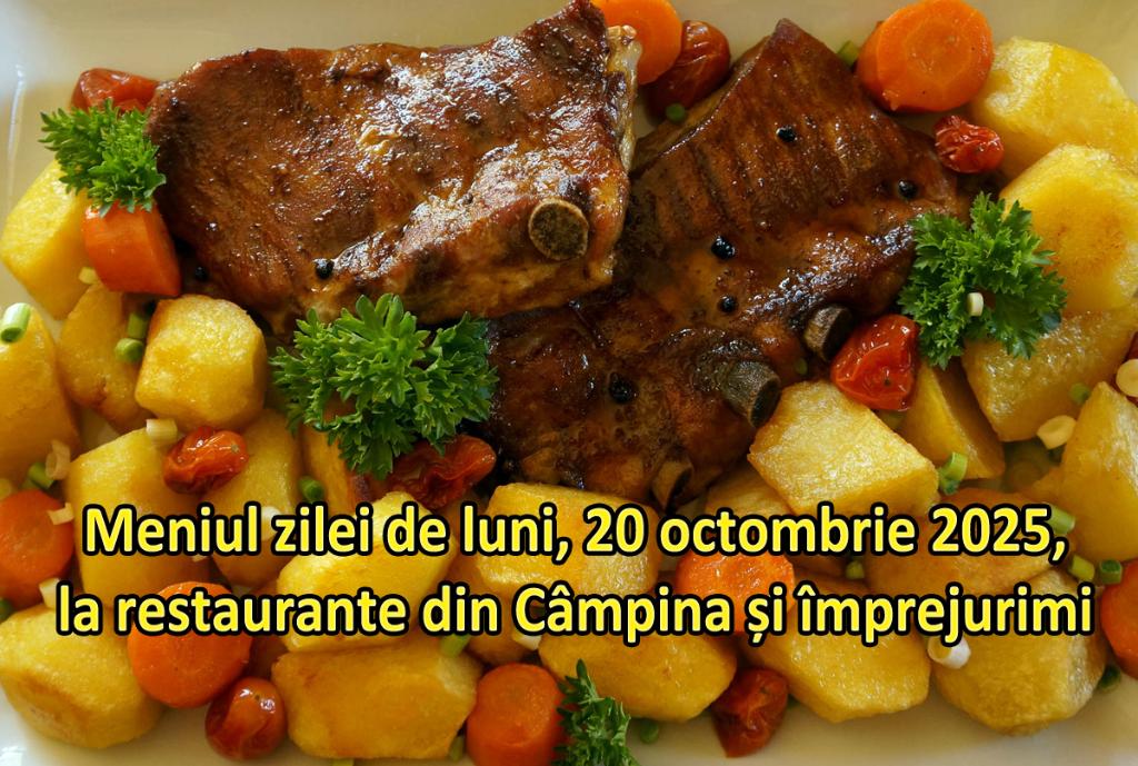 Luni, 20 octombrie 2025. Meniul zilei la restaurante din Câmpina și împrejurimi