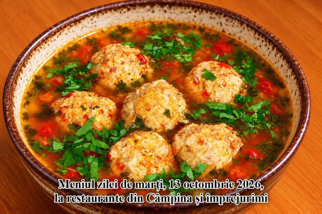 Marți, 13 octombrie 2026. Meniul zilei la restaurante din Câmpina și împrejurimi