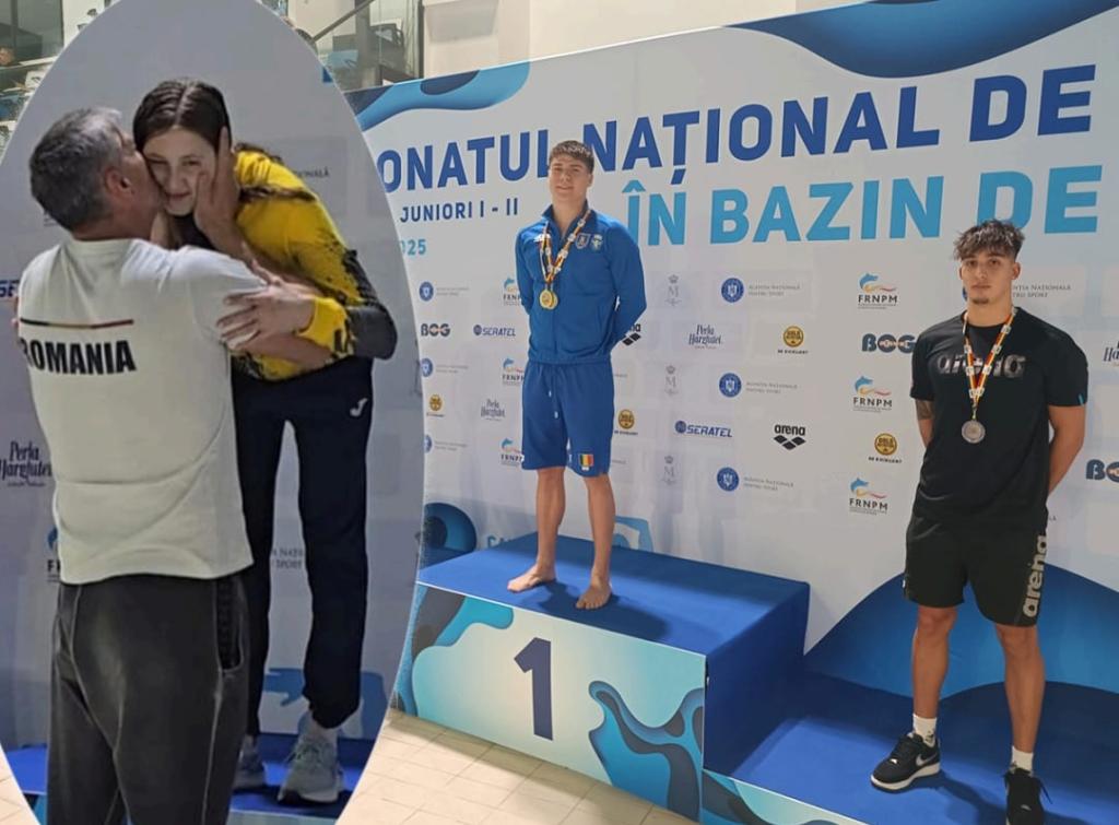 Câmpinenii Iarina Cojocaru și Darius Coman - 12 recorduri naționale spulberate la Campionatele Naționale de natație