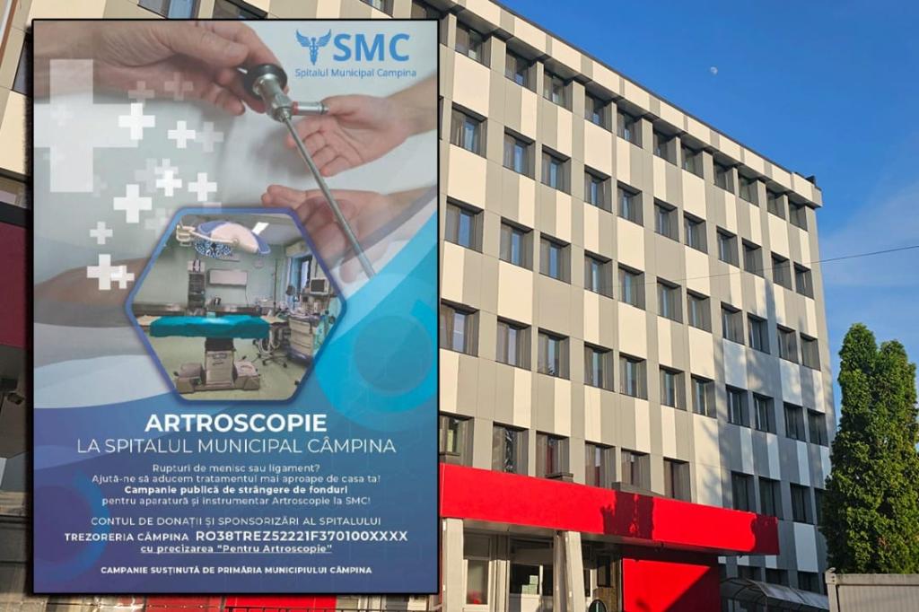 Spitalul Municipal Câmpina lansează o campanie publică de strângere de fonduri pentru achiziția unui echipament de artroscopie