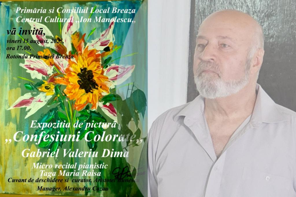 Pictorul câmpinean Gabriel Dima expune la Breaza. Vernisajul are loc vineri, 15 august