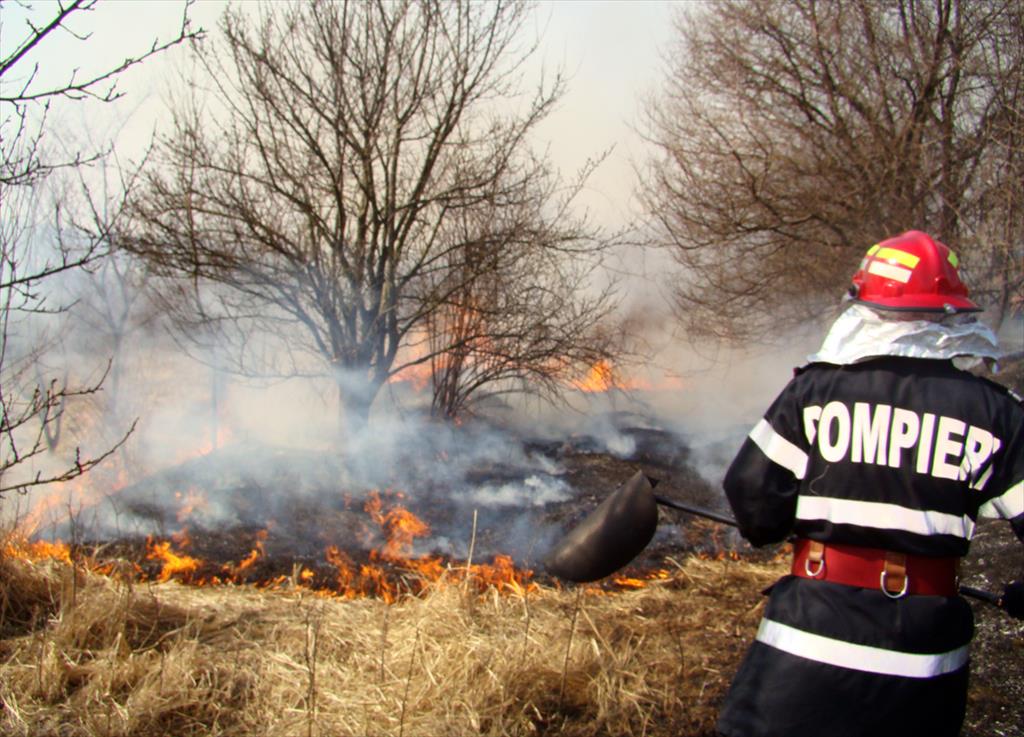 35 de incendii de vegetație uscată s-au produs în Prahova în primele zile ale lunii martie