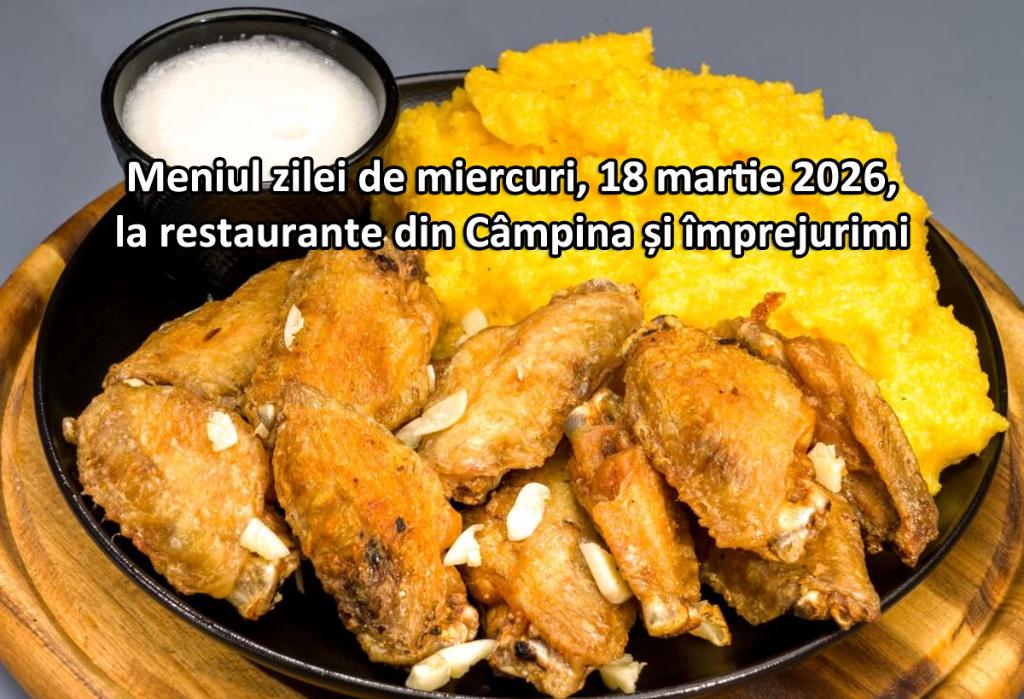 Miercuri, 18 martie 2026. Meniul zilei la restaurante din Câmpina și împrejurimi