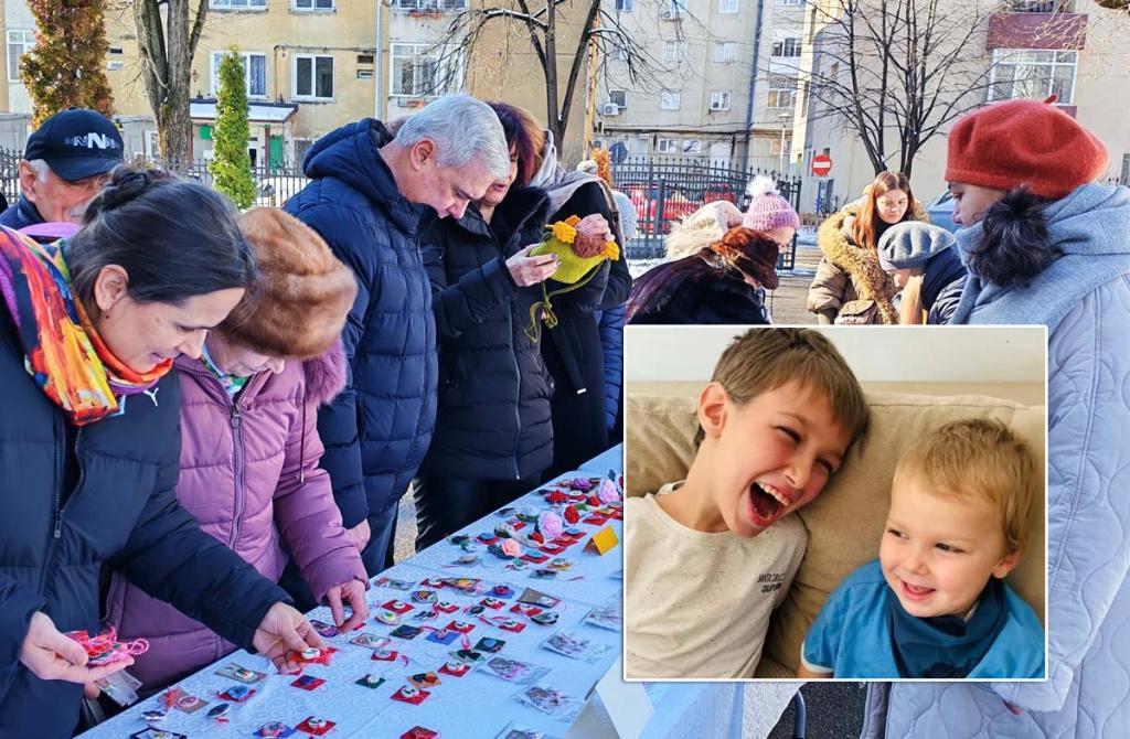 Mărțișoarele speranței la Biserica “Sfânta Treime” din Câmpina, pentru salvarea a doi frățiori bolnavi