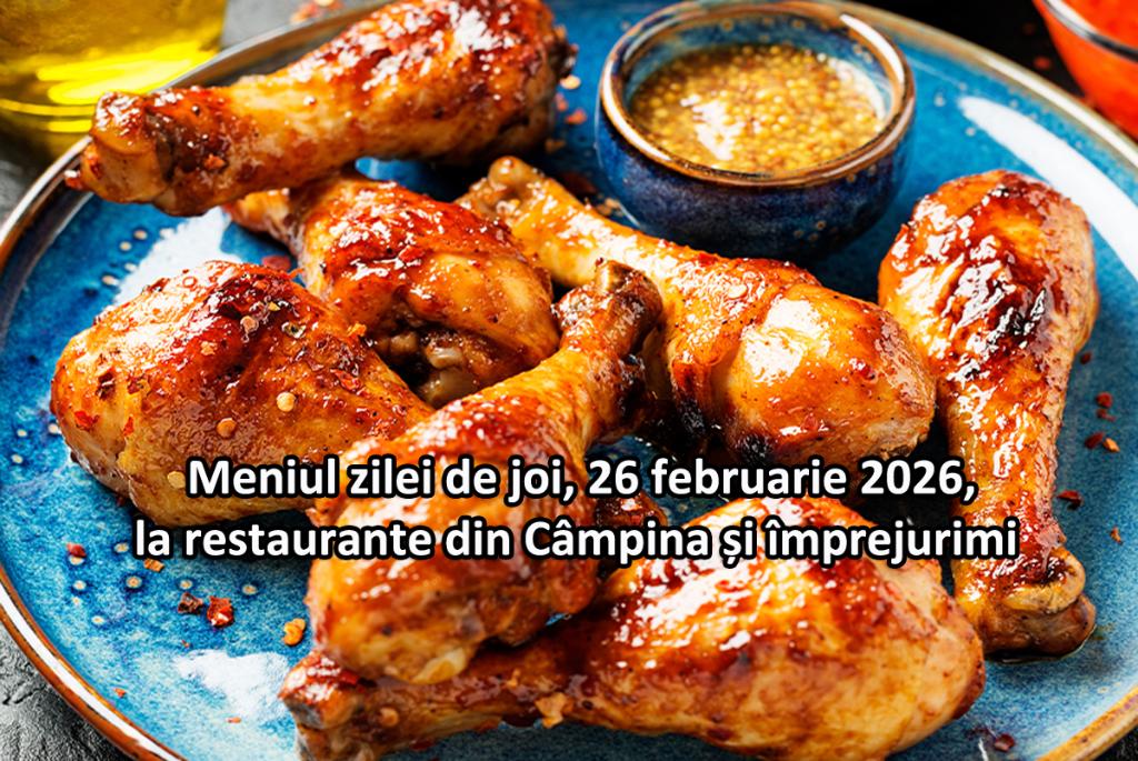 Joi, 26 februarie 2026. Meniul zilei la restaurante din Câmpina și împrejurimi