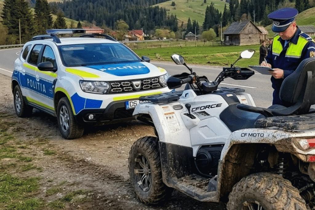 Dosar penal pentru conducerea unui ATV fără permis de conducere la Șotrile