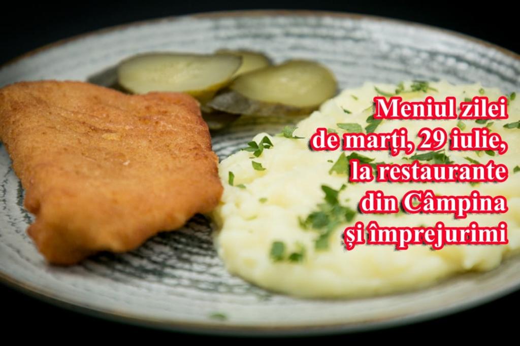 Marți, 29 iulie 2025. Meniul zilei la restaurante din Câmpina și împrejurimi