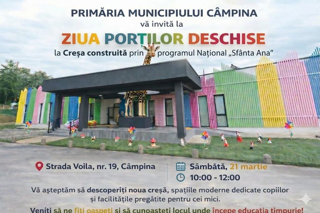 Câmpinenii vor putea vizita sâmbătă, 21 martie, noua creșă din cartierul Voila