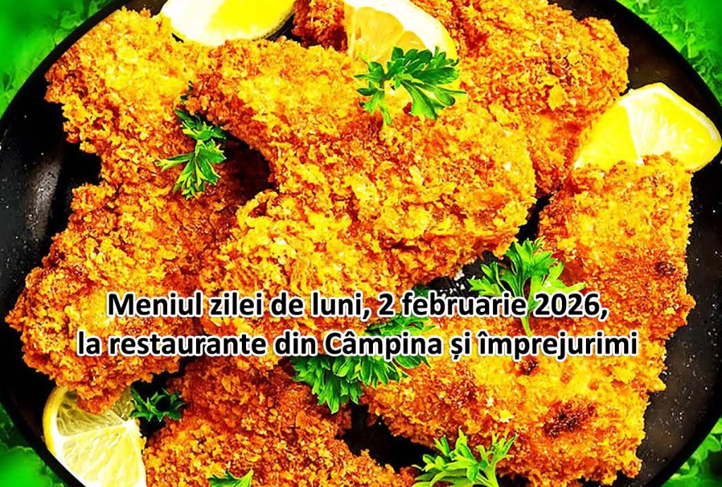 Luni, 2 februarie 2026. Meniul zilei la restaurante din Câmpina și împrejurimi