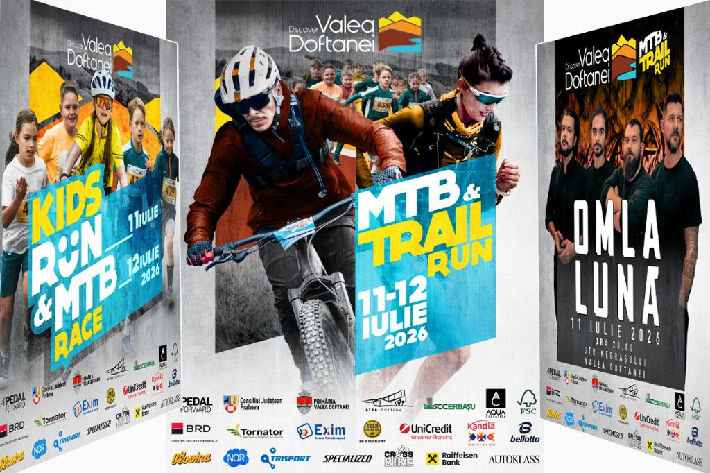 Valea Doftanei devine, în iulie 2026, capitala sportului în natură: DISCOVER VALEA DOFTANEI MTB & Trail Run revine cu o ediție extinsă