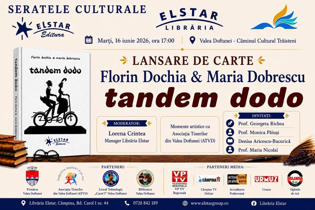 Seratele Culturale Elstar. Lansare de carte la Valea Doftanei