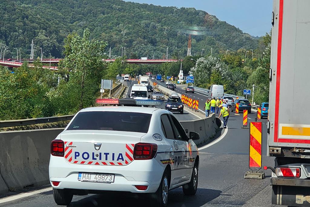 Săptămâna viitoare, trafic restricționat pe DN1, în zona Câmpina. Se lucrează la podul de la Bănești