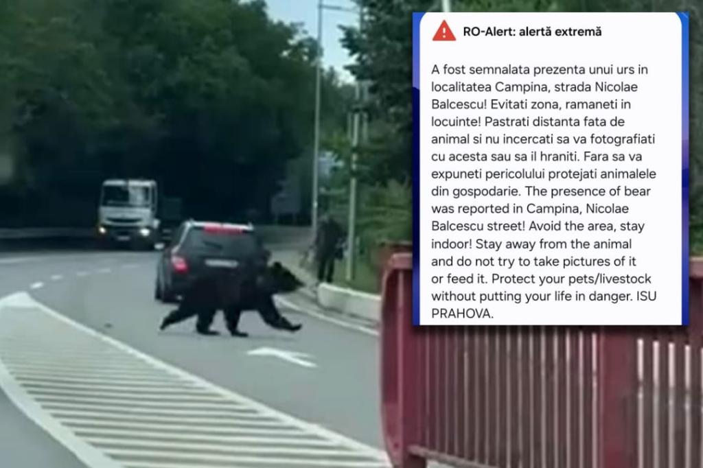 A fost semnalată prezența unui urs în cartierul Slobozia. În două rânduri au fost emise mesaje RO-ALERT