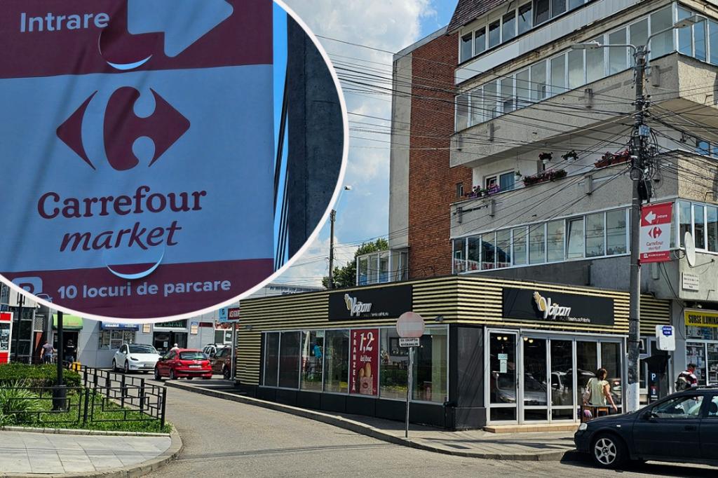 Abuz sau... neglijență? Reprezentanților Carrefour din Câmpina li s-a pus în vedere că nu pot monta indicatoare spre locuri de parcare care nu sunt ale lor!