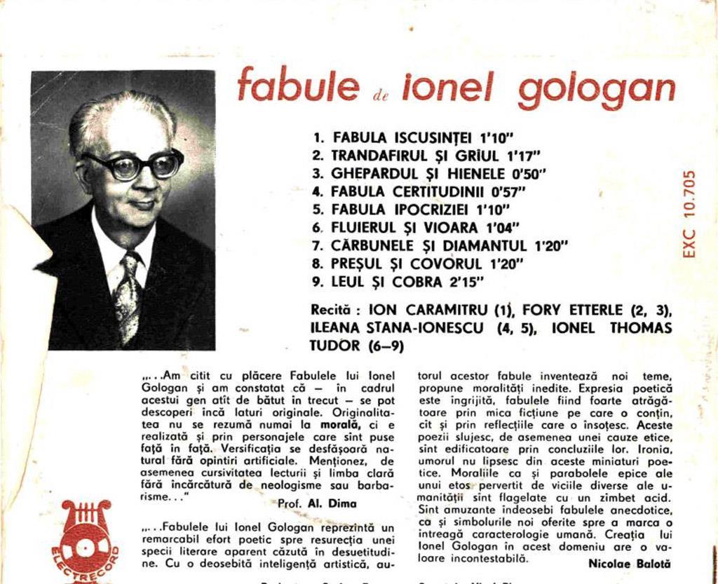 117 ani de la nașterea unui celebru câmpinean, Ionel Gologan, uitat în zilele noastre...