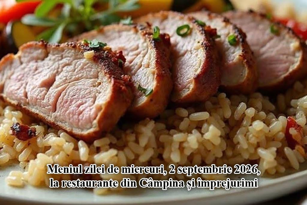 Miercuri, 2 septembrie 2026. Meniul zilei la restaurante din Câmpina și împrejurimi