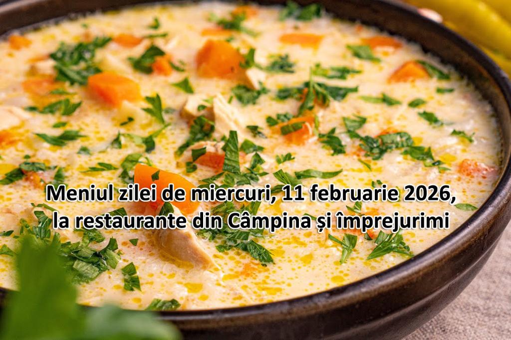 Miercuri, 11 februarie 2026. Meniul zilei la restaurante din Câmpina și împrejurimi