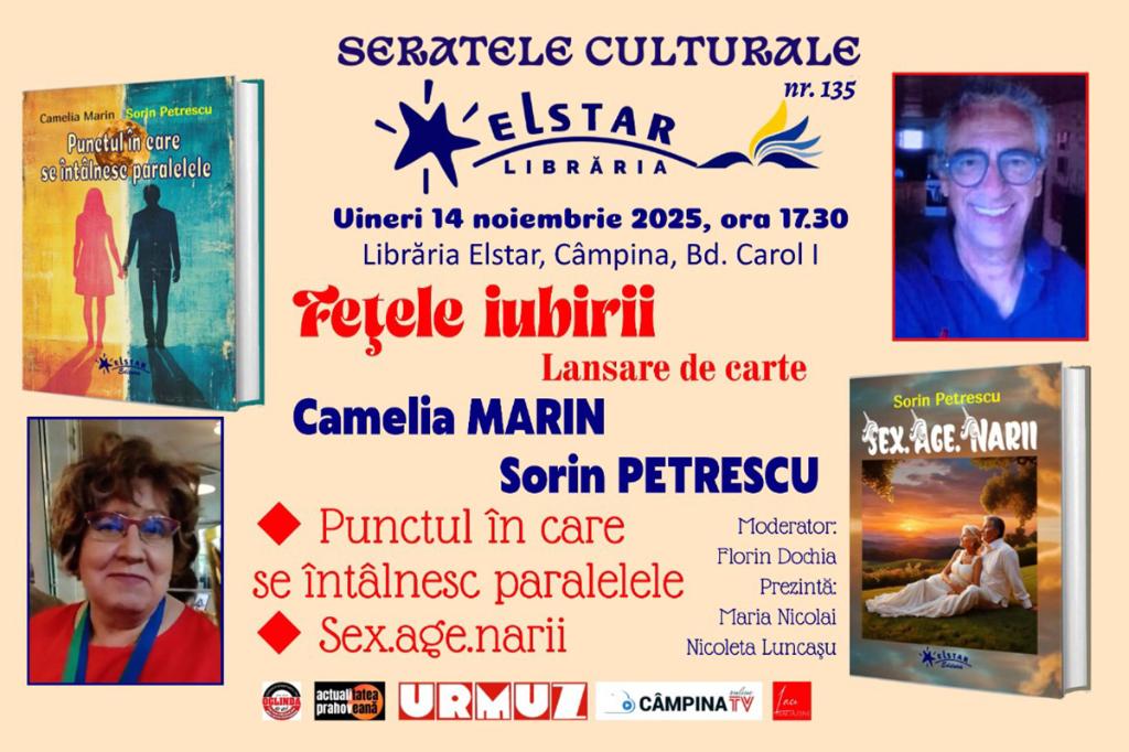 Dublă lansare de carte în cadrul ediției de vineri a Seratelor Culturale Elstar de la Câmpina