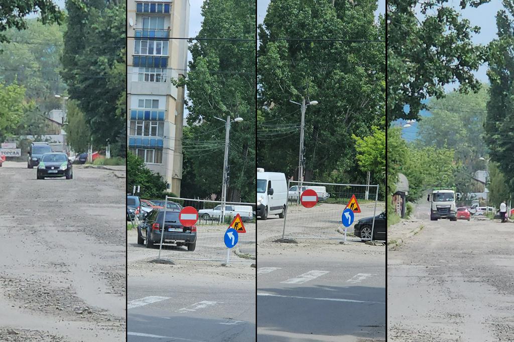 Mulți șoferi ignoră indicatoarele de pe Strada Orizontului. Traversarea șantierului creează probleme tuturor