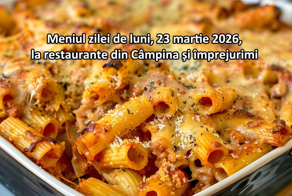 Luni, 23 martie 2026. Meniul zilei la restaurante din Câmpina și împrejurimi