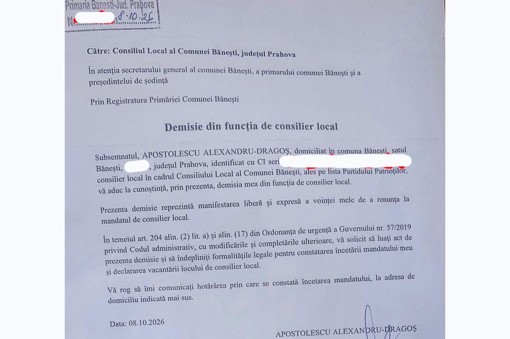 De la un meci de fotbal la.. demisia din Consiliul Local Bănești