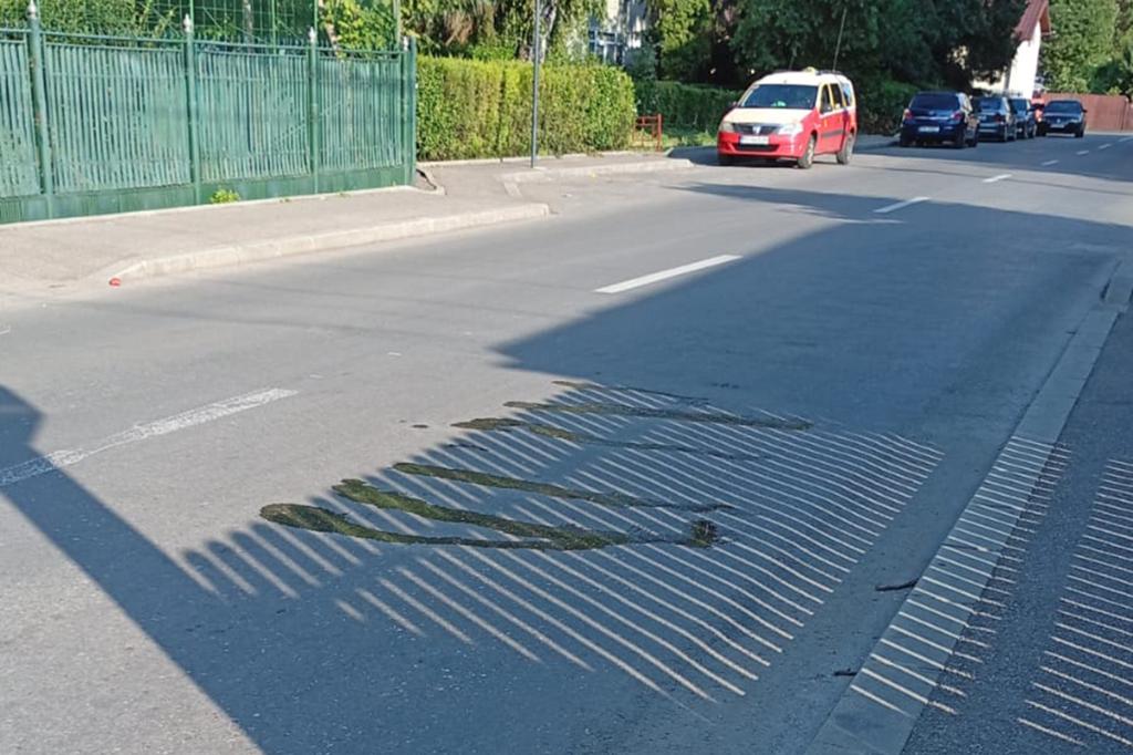 Pe Strada Ana Ipătescu din Câmpina, din când în când, din carosabil iese.. apă