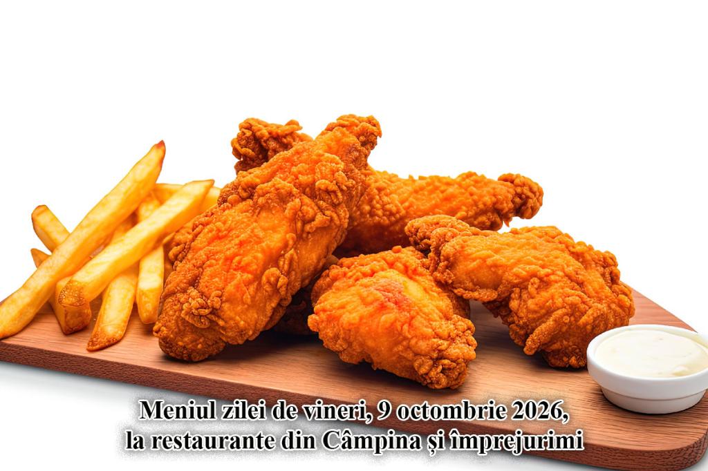 Vineri, 9 octombrie. Meniul zilei la restaurante din Câmpina și împrejurimi