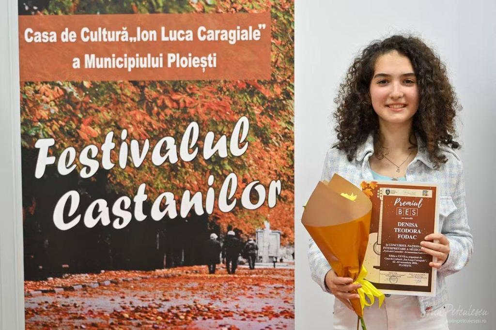 La Festivalul Castanilor de la Ploiești, Denisa Fodac a câștigat Premiul BES