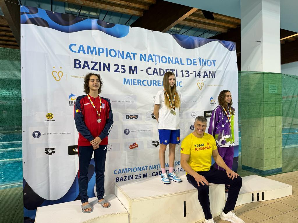 Șase titluri pentru Iarina Cojocaru (Barracuda Câmpina) la Naționalele de natație de la Miercurea Ciuc. Alte două titluri au fost obținute de Luca Marinescu