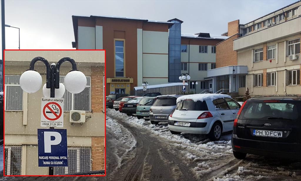 În parcarea de la Policlinică au acces doar angajații Spitalului Municipal Câmpina