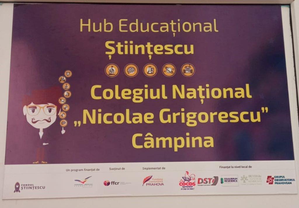 Hub-ul educațional Științescu, de la Colegiul Național ”Nicolae Grigorescu” Câmpina, se apropie de finalizare