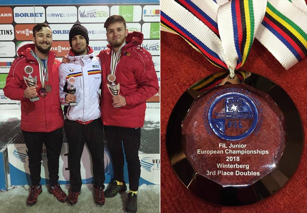 Premieră în sportul românesc. Doi tineri din Brebu, medaliaţi cu bronz la Campionatul European de Sanie pentru Juniori